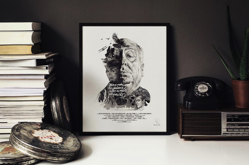O ilustrador Julian Rentzsch criou uma série posters para famosos diretores de cinema, como Alfred Hitchcock, Martin Scorsese e David Lynch.
