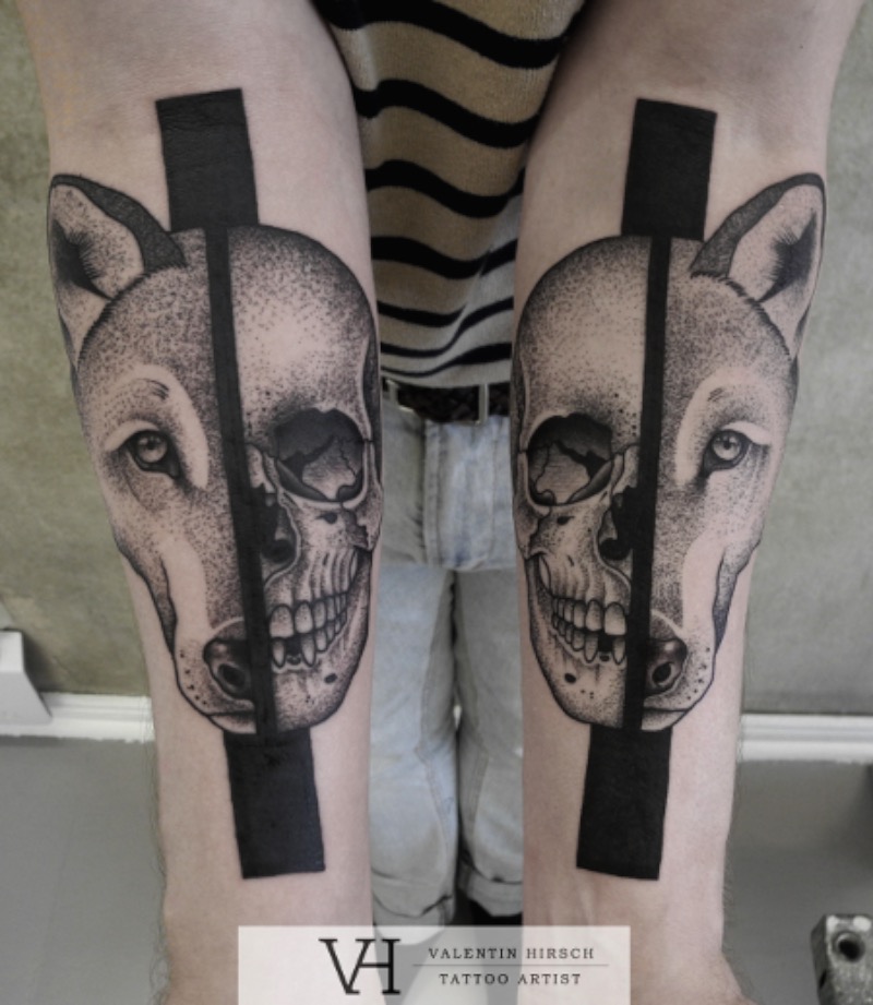 Valentin Hirsch é um dos tatuadores mais famosos aqui de Berlin. Seu trabalho é, normalmente, cercado de temas de animais e feitos usando a técnica de pontilhismo.