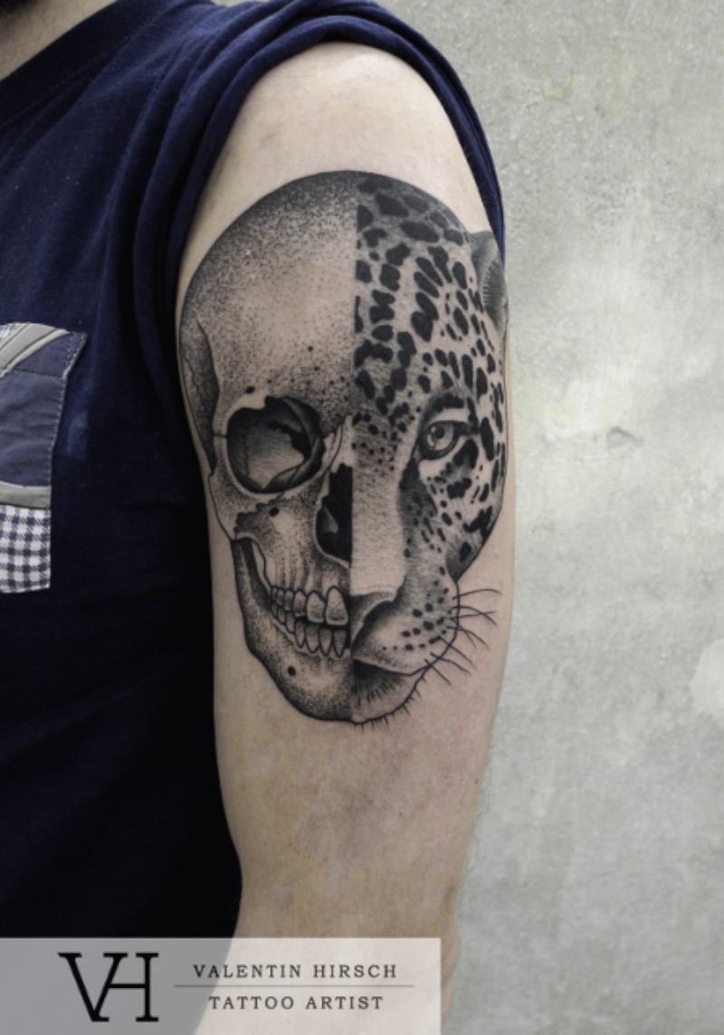 Valentin Hirsch é um dos tatuadores mais famosos aqui de Berlin. Seu trabalho é, normalmente, cercado de temas de animais e feitos usando a técnica de pontilhismo.