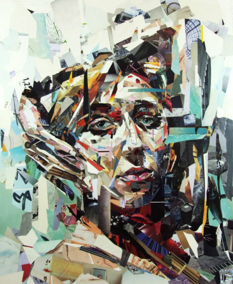 Toda beleza dos retratos feitos de milhares de pedaços de papel do Patrick Bremer
