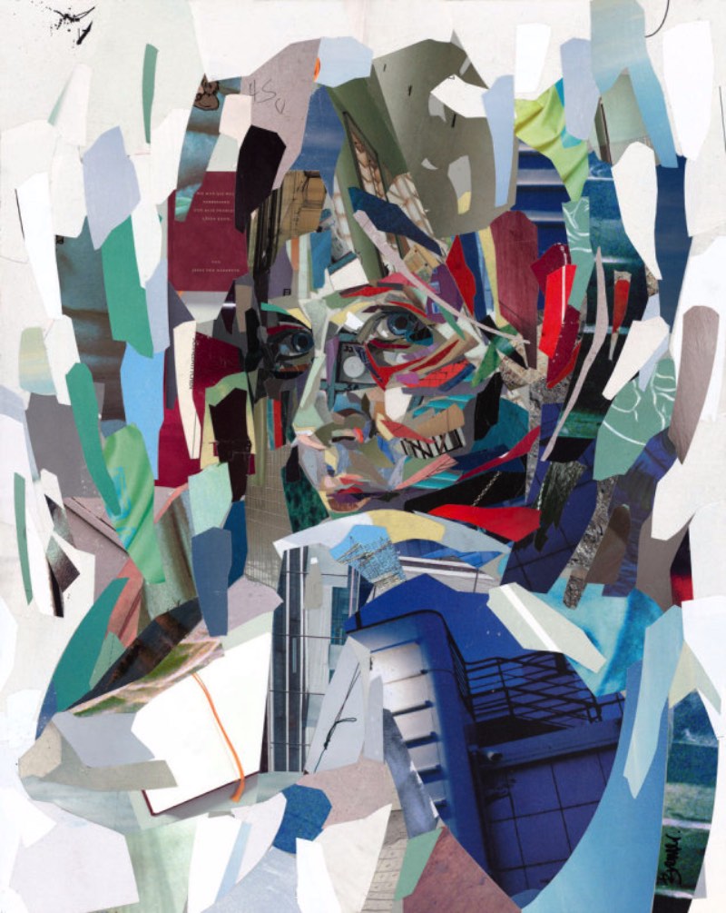 Toda beleza dos retratos feitos de milhares de pedaços de papel do Patrick Bremer