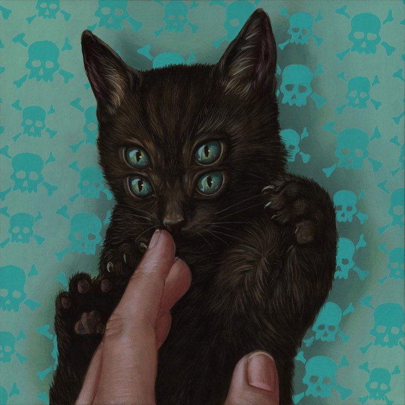 O estranho mundo cheio de gatos de Casey Weldon - A narrativa estética de Casey Weldon aponta para um lugar cheio de luz. Um lugar que brilha com uma luminosidade misteriosa e que olha em direção ao espectador, tentando convidá-lo em sua direção e mostrando tudo que existe por lá. Algumas vezes, a arte de Casey Weldon mostra um humor peculiar porém, o foco de sua arte é quase sempre a cultura pop. Principalmente quando ele resolve comentar a vida moderna e sua dependência de redes sociais e o mundo online. Mas estamos aqui para mostrar seus gatos e sua arte.