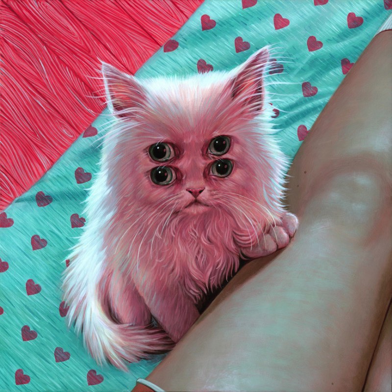 O estranho mundo cheio de gatos de Casey Weldon - A narrativa estética de Casey Weldon aponta para um lugar cheio de luz. Um lugar que brilha com uma luminosidade misteriosa e que olha em direção ao espectador, tentando convidá-lo em sua direção e mostrando tudo que existe por lá. Algumas vezes, a arte de Casey Weldon mostra um humor peculiar porém, o foco de sua arte é quase sempre a cultura pop. Principalmente quando ele resolve comentar a vida moderna e sua dependência de redes sociais e o mundo online. Mas estamos aqui para mostrar seus gatos e sua arte.