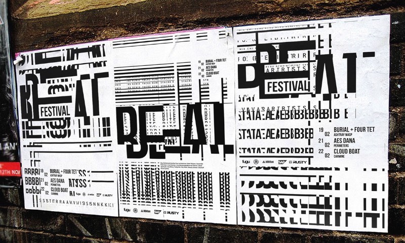 Para criar a identidade visual do Beat Festival, o designer russo Alexander Rubtsov resolveu se inspirar no princípio do espectrograma, que nada mais é do que a representação visual das frequências e sinais usados nas músicas que escutamos.