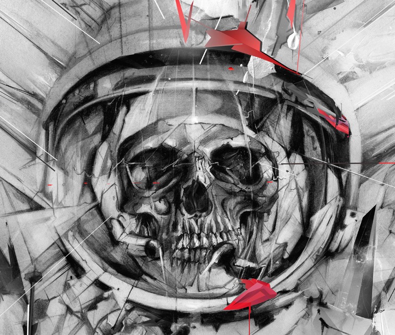 Alexis Marcou é um artista e ilustrador americano que, desde 2007, trabalha como freelancer para inúmeros clientes. Um desses clientes é a marca canadense de snowboard Endeavor Snowboards que comissionou uma série de elementos gráficos com a temática morte no espaço.