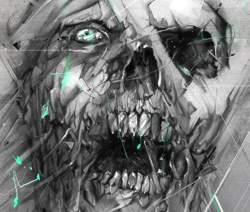 Alexis Marcou é um artista e ilustrador americano que, desde 2007, trabalha como freelancer para inúmeros clientes. Um desses clientes é a marca canadense de snowboard Endeavor Snowboards que comissionou uma série de elementos gráficos com a temática morte no espaço.