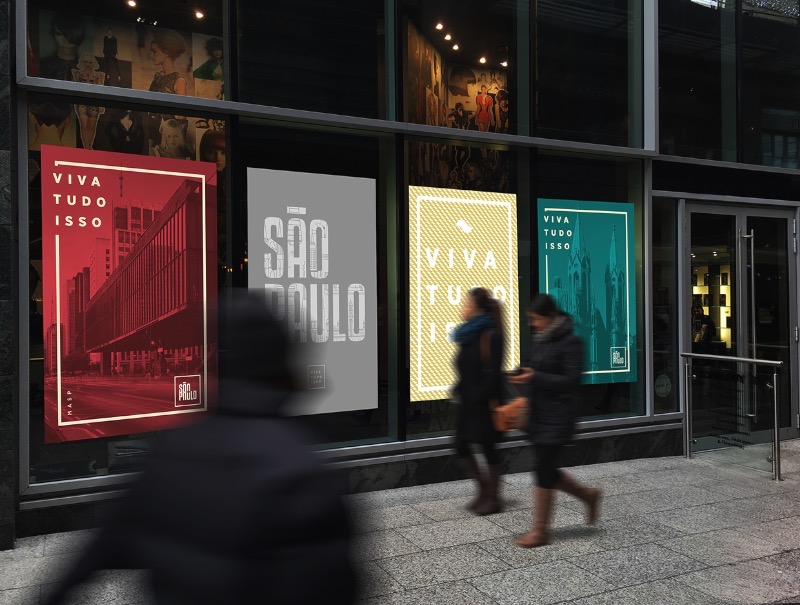 Rebranding São Paulo - Todo mundo sabe que a paisagem de São Paulo é repleta de cinza, concreto e edifícios. Todo mundo sabe que essa selva de pedra paulistana também é cheia de diversidade cultural e étnica. Por que não mostrar essa São Paulo através de um rebranding da cidade? Foi isso que o designer Haran Amorim resolveu fazer nessa interessante proposta que ele publicou no Behance. No material que ele criou, você pode ver como esse novo branding para São Paulo mostra o caracter multiracial da cidade, misturando o clássico e o moderno e ligando tudo isso ao futuro da maior cidade da América.