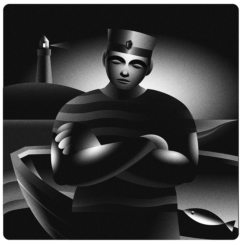 E, foi com uma grande satisfação que me deparei com o portfolio de ilustração de Xiong Yan. Gostei do estilo vintage das ilustrações abaixo e como o contraste pesado funciona bem.