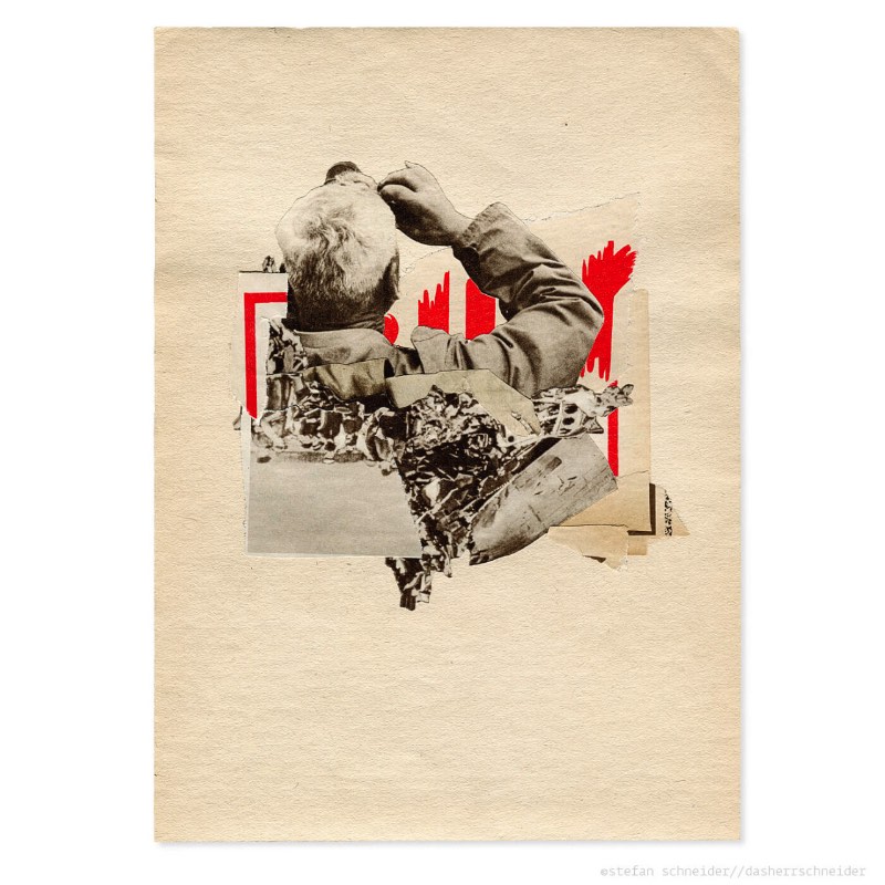 Dasherrschneider é o nome que Stefan resolveu adotar para seu trabalho de colagens. Baseado em Berlin, o artista trabalha criando colagens manuais inspiradas pelo visual de revistas, jornais e fotografias antigas. 