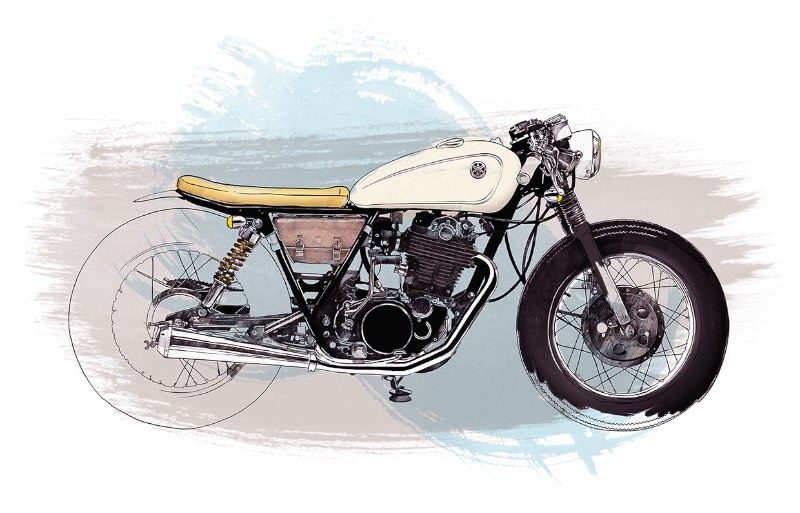 Cafe Racer Project é um projeto pessoal do Oscar Llorens, ilustrador espanhol baseado em Madrid. Aqui ele resolveu juntar duas de suas paixões em um lugar. Foi assim que ele combinou seu amor por ilustração com motocicletas. 