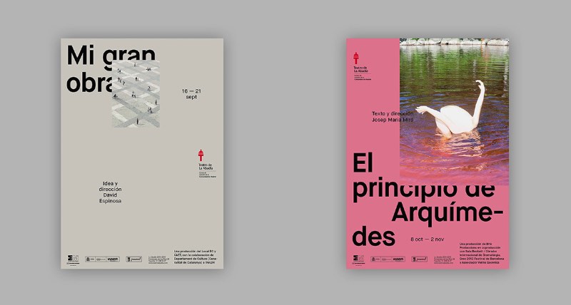 Aqui vocês podem ver os posters da temporada de 2014-2015 do Teatro de La Abadía criado pelo pessoal do estúdio Tres Tipos Gráficos, lá de Madrid. O apelo da direção de arte foi focado no lado fotográfico do design gráfico e cada peça era representada com uma fotografia.