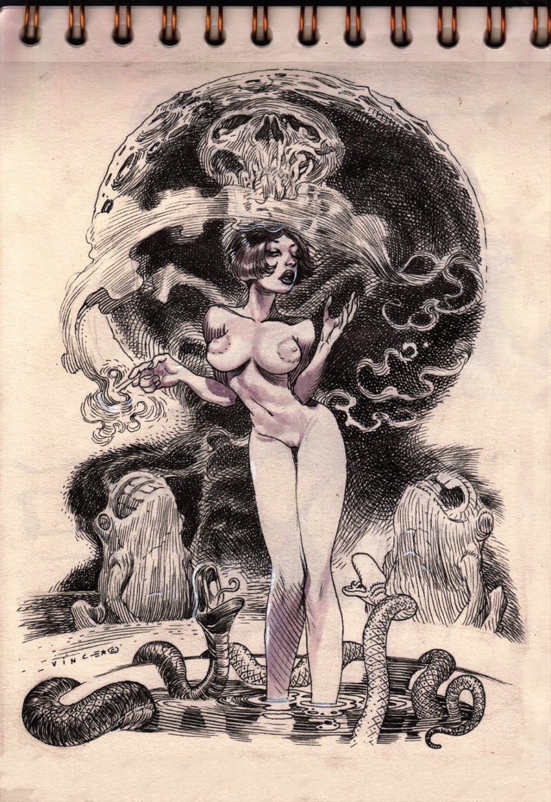 Vince La France é um ilustrador que publica com uma certa frequência no seu portfólio mulheres ilustradas de um jeito que todo homem deve gostar.