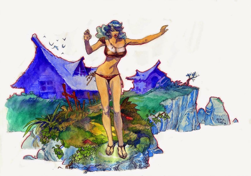 Vince La France é um ilustrador que publica com uma certa frequência no seu portfólio mulheres ilustradas de um jeito que todo homem deve gostar.