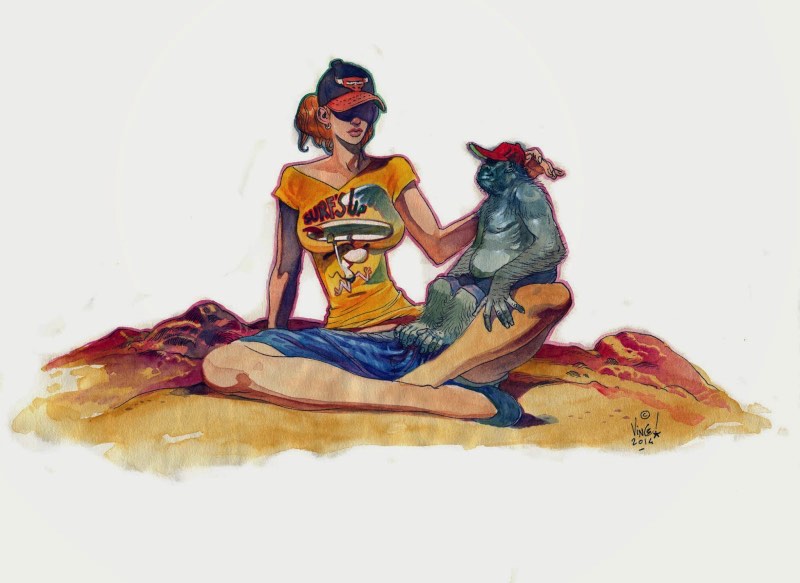 Vince La France é um ilustrador que publica com uma certa frequência no seu portfólio mulheres ilustradas de um jeito que todo homem deve gostar.