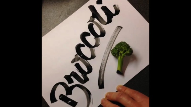 Ian Barnard é o designer responsável por essa experimentação caligráfica que você vai ver no vídeo abaixo. Não sei de onde veio a idéia de trabalhar essa caligrafia com vegetais mas foi isso que ele fez aqui e ficou bem interessante.