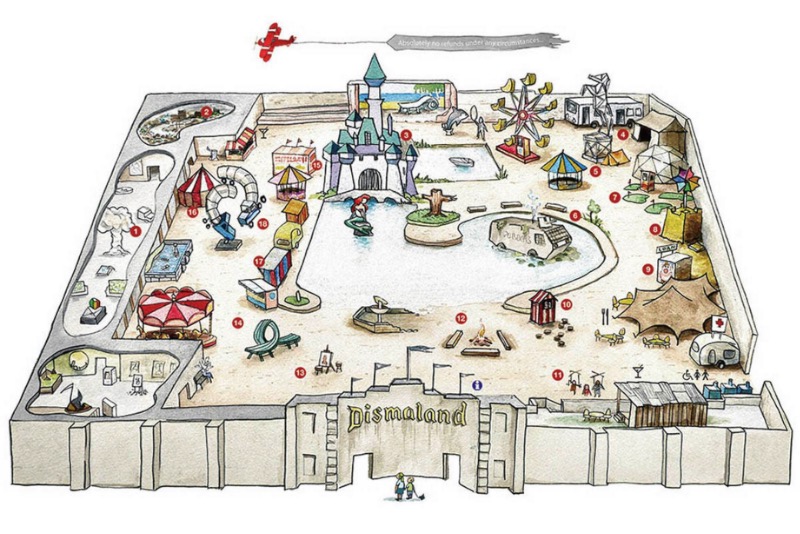 Dismaland é o nome dessa obra de arte que vai abrir ao público nesse sábado, dia 22 de agosto, e esse é o primeiro grande trabalho do Banksy no Reino Unido desde 2009. E esse show é descrito pelo artista como uma mistura de arte, diversão e anarquismo. 