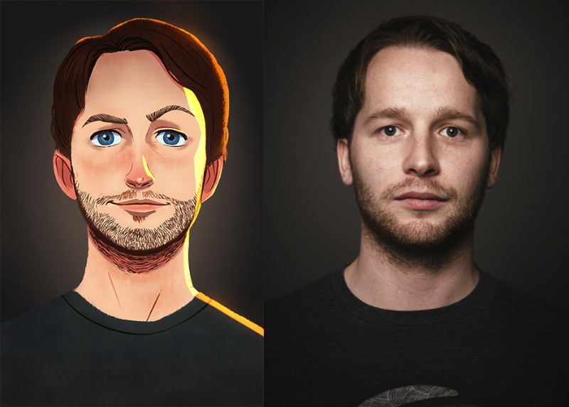 Julio Cesar é um ilustrador lá de Fortaleza que anda fazendo sucesso pelo instagram com seus retratos ilustrados cheio de cor e personalidade. Me deparei com o portfólio dele algumas vezes online e achei que estava cometendo um erro ao não publicar seu portfólio aqui.  O que mais me chamou a atenção na perpétua série de retratos que ele publica no seu perfil do Behance é como ele parece aprimorar algumas das fotografias que usa como referência e acaba criando ilustrações visualmente mais interessantes do que as fotos. Dêem uma olhada abaixo e vejam o que estou querendo dizer.