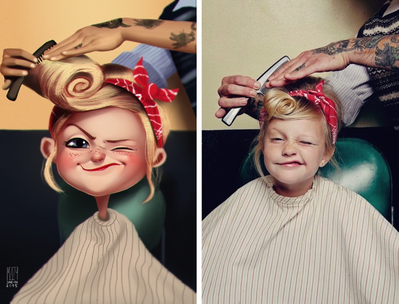 Julio Cesar é um ilustrador lá de Fortaleza que anda fazendo sucesso pelo instagram com seus retratos ilustrados cheio de cor e personalidade. Me deparei com o portfólio dele algumas vezes online e achei que estava cometendo um erro ao não publicar seu portfólio aqui.  O que mais me chamou a atenção na perpétua série de retratos que ele publica no seu perfil do Behance é como ele parece aprimorar algumas das fotografias que usa como referência e acaba criando ilustrações visualmente mais interessantes do que as fotos. Dêem uma olhada abaixo e vejam o que estou querendo dizer.
