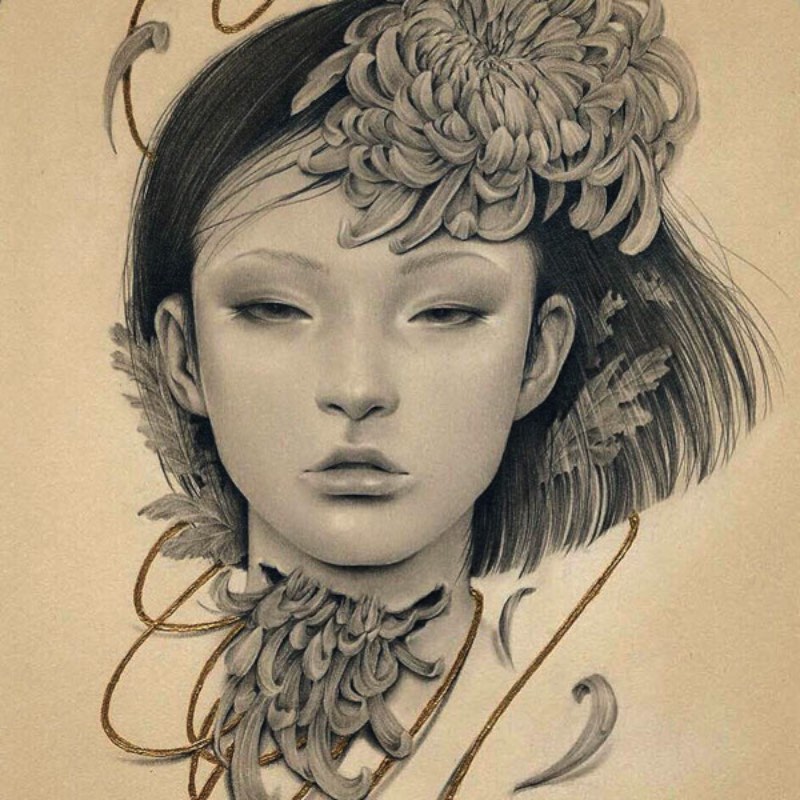 Ozabu é como é conhecida a artista japonesa que você vai ver nas imagens abaixo. Seu trabalho de ilustração e arte é fenomenal e tenho certeza de que vocês vão gostar. O que mais me chamou a atenção no trabalho da Ozabu é a forma com a qual ela trabalha com as sombras e as formas do rosto humano, seguindo um visual que, pelo menos para mim, é extremamente japonês.