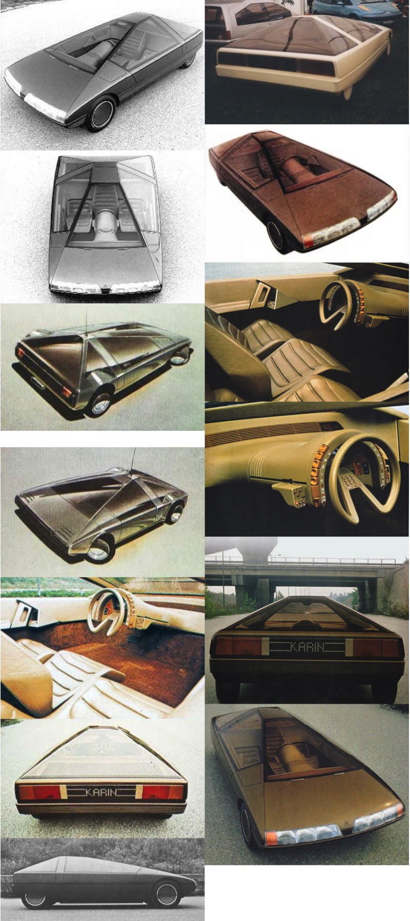 A história diz que a Citroën não tinha nenhum automóvel novo para apresentar no Salão de Paris de 1980 e por isso mesmo deu toda a liberdade para que Trevor Fiore criasse um modelo para o evento. E, de toda a liberdade que Trevor Fiore recebeu surgiu o Citroën Karin, um dos veículos mais interessantes que já saíram dos anos oitenta.