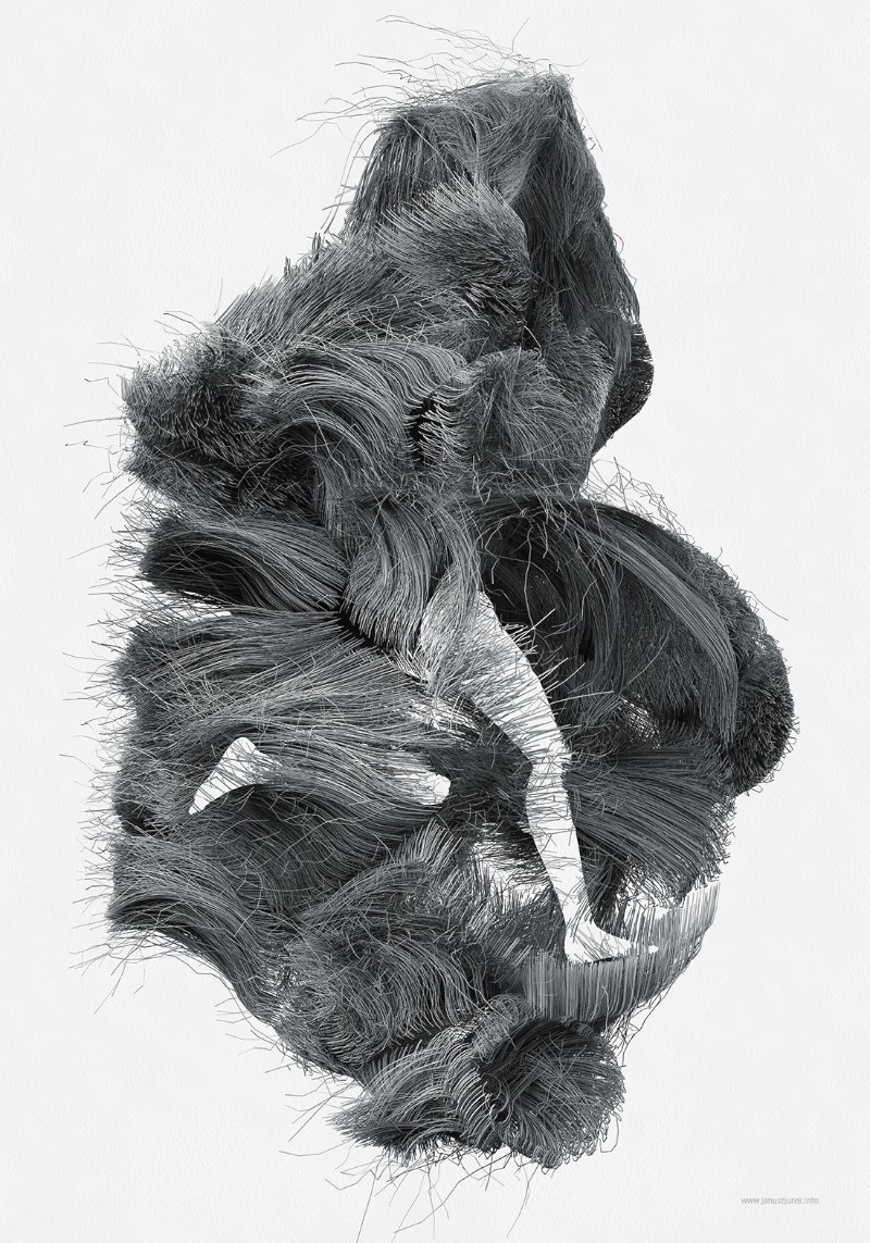 Janusz Jurek é um designer e artista polonês cujo trabalho mistura renderizações tridimensionais abstratas com design gráfico. Criando assim um visual bem diferente e para lá de interessante. O que mais me chamou a atenção no trabalho do Janusz Jurek foi a forma com a qual ele trabalha com suas estranhas renderizações e usa delas para criar formas na frente dos nossos olhos. 