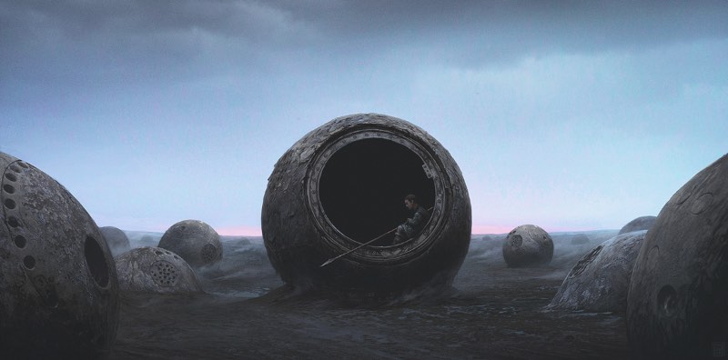 Yuri Shwedoff é um artista digital baseado em Moscou cujo trabalho é repleto de paisagens dramáticas repletas de uma temática pós apocalíptica. E, essas paisagens e cenários misturam uma temática de ficção científica onde a tecnologia e a biologia parecem andar de mãos dadas.