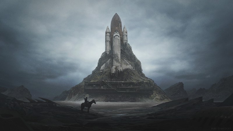 Yuri Shwedoff é um artista digital baseado em Moscou cujo trabalho é repleto de paisagens dramáticas repletas de uma temática pós apocalíptica. E, essas paisagens e cenários misturam uma temática de ficção científica onde a tecnologia e a biologia parecem andar de mãos dadas.