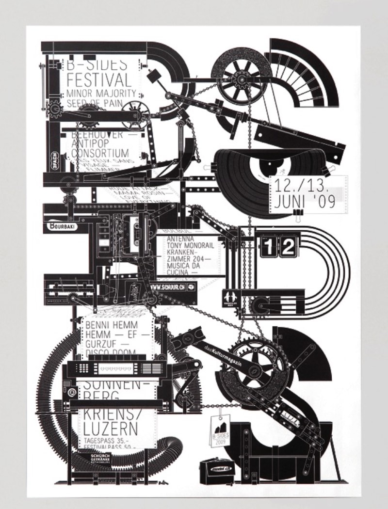 Felix Pfäffli usa das técnicas de risografia para criar seus posters mas a beleza do seu trabalho não para aqui. O designer suíço abriu seu estúdio em Lucerne em 2010 e, desde então, o Feixen anda chamando a atenção do mundo com a qualidade do trabalho produzido ali.
