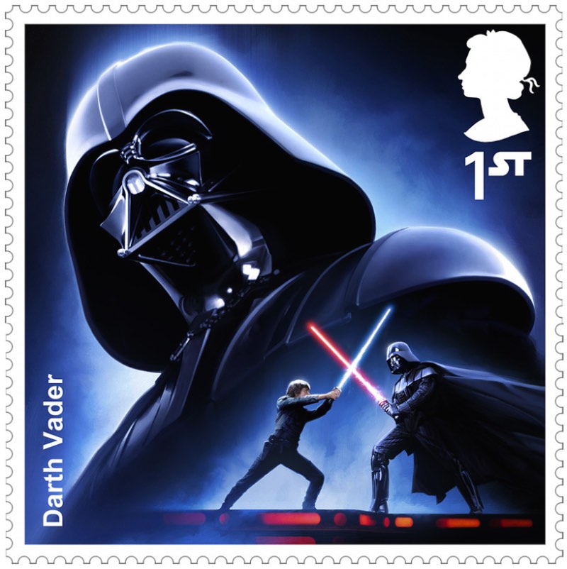 Selos de Guerra nas Estrelas para Galáxias Distantes - O Royal Mail britânico acabou de anunciar sua mais nova coleção de selos e eles apresentam personagens de toda a franquia de Guerra nas Estrelas. O material foi criado pelo designer Malcolm Tween da Digital Progression e os doze selos dessa coleção mostram de Darth Vader a Han Solo, passando por Boba Fett e Yoda até Obi Wan Kenobi e Chewbacca. 