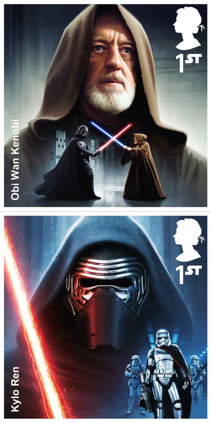 Selos de Guerra nas Estrelas para Galáxias Distantes - O Royal Mail britânico acabou de anunciar sua mais nova coleção de selos e eles apresentam personagens de toda a franquia de Guerra nas Estrelas. O material foi criado pelo designer Malcolm Tween da Digital Progression e os doze selos dessa coleção mostram de Darth Vader a Han Solo, passando por Boba Fett e Yoda até Obi Wan Kenobi e Chewbacca. 