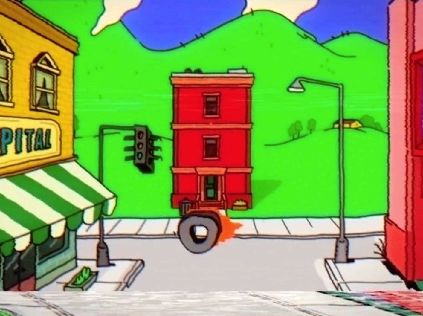 Sim, a gente ama os Simpsons mesmo não tendo assistido o desenho animado tem um belo tempo. Mas, o que Yoann Hervo é algo especial. Especial de um jeito complicado de explicar. Afinal, a abertura dos Simpsons por Yoann Hervo mostra um desenho animado distópico e totalmente bizarro. Aqui os rostos dos personagens são diferentes, distorcidos como as transições de cenas e pneus em chamas pelas ruas mostram que algo errado aconteceu.