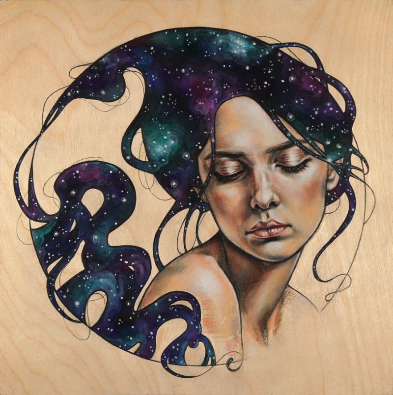 Wendy Ortiz é uma artista auto-didata que produz belíssimas pinturas que podem ser melhor apreciadas nas imagens abaixo. Mas, ela não fica só nas pinturas, ela também faz tatuagens lá em Anaheim, na Califórnia, e você pode ver esse lado do seu trabalho aqui.