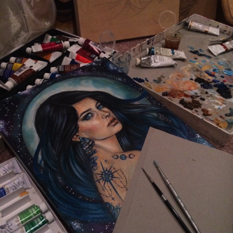 Wendy Ortiz é uma artista auto-didata que produz belíssimas pinturas que podem ser melhor apreciadas nas imagens abaixo. Mas, ela não fica só nas pinturas, ela também faz tatuagens lá em Anaheim, na Califórnia, e você pode ver esse lado do seu trabalho aqui.