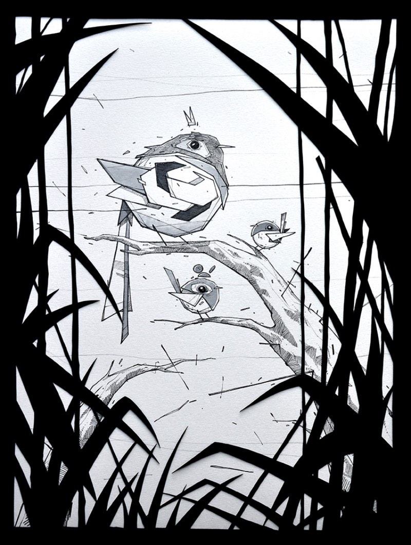 As ilustrações que você vai ver logo abaixo fazem parte de um projeto colaborativo chamado A3. Aqui, os ilustradores Monsta Julien, Mlle Terite e Ant do Pandakroo trabalharam juntos para uma exposição nas Ilhas Reunião. Tudo aconteceu em setembro de 2015 na SoHype. No momento que me deparei com esse projeto no Behance, sabia que precisava publicar algo aqui.