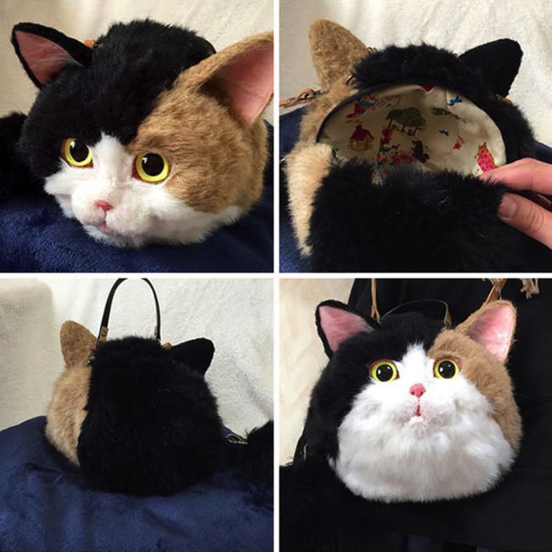 Essas bolsas de Gatos japonesas são criação do artista conhecido como Pico e ele faz todo o trabalho a mão. Ele sempre começa cada bolsa com um gato branco e passa a colorir o pêlo com airbrush de tinta acrílica. A partir dai, os gatos vão ganhando mais detalhes, cores e tudo mais que for necessário.