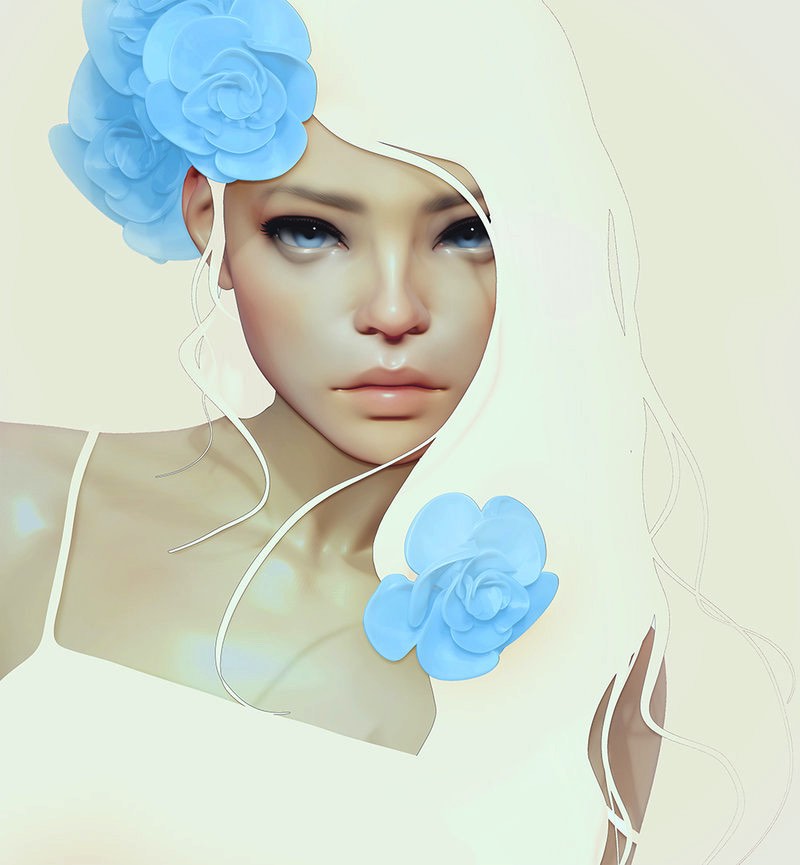 Cezar Brandão é um artista digital e ilustrador lá de São Paulo. Seu trabalho é voltado para retratos que usam muito bem de espaços negativos e de diferentes gradientes e tons. Algumas vezes, essas ilustrações me lembram um pouco o trabalho do Alphonse Mucha. 