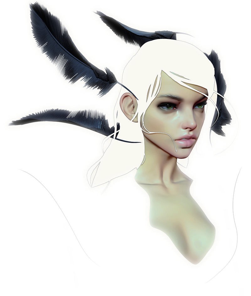 Cezar Brandão é um artista digital e ilustrador lá de São Paulo. Seu trabalho é voltado para retratos que usam muito bem de espaços negativos e de diferentes gradientes e tons. Algumas vezes, essas ilustrações me lembram um pouco o trabalho do Alphonse Mucha. 