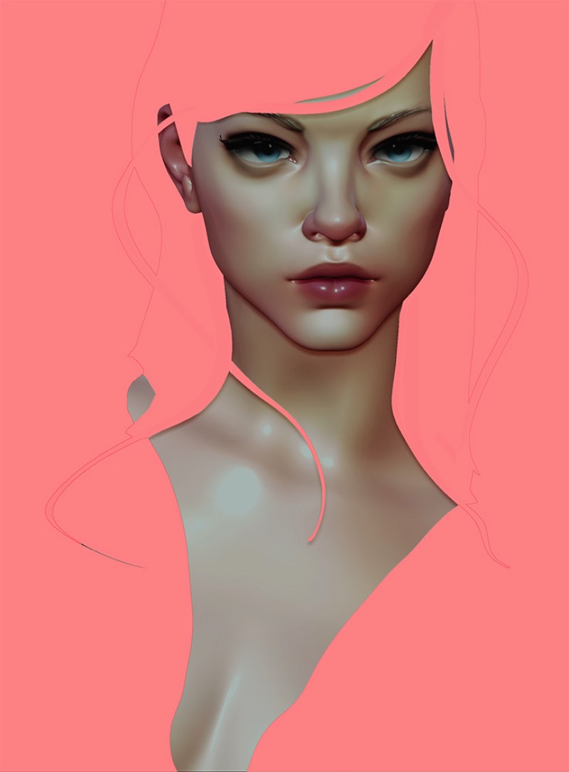 Cezar Brandão é um artista digital e ilustrador lá de Canela, no Rio Grande do Sul. Seu trabalho é voltado para retratos que usam muito bem de espaços negativos e de diferentes gradientes e tons. Algumas vezes, essas ilustrações me lembram um pouco o trabalho do Alphonse Mucha.