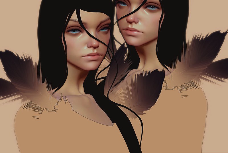 Cezar Brandão é um artista digital e ilustrador lá de São Paulo. Seu trabalho é voltado para retratos que usam muito bem de espaços negativos e de diferentes gradientes e tons. Algumas vezes, essas ilustrações me lembram um pouco o trabalho do Alphonse Mucha. 