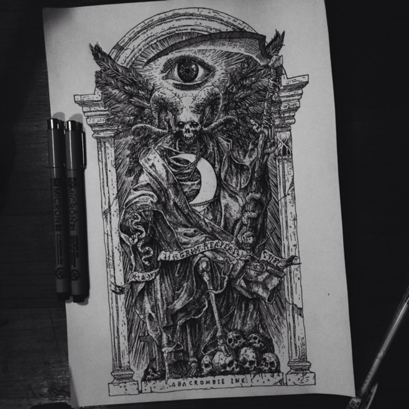 Hugo Silva, mais conhecido pelo mundo como Abacrombie INK, é um ilustrador paulistano com um portfólio fenomenal que inclui dezenas de ilustrações para bandas de hardcore e metal. Isso sem ignorar todos os trabalhos que ele publica por ai com foco em Star Wars e outras histórias de ficção científica do cinema. 