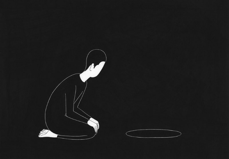 Parece que, para Kim Dae-Hyun, a única cor que importa é o preto e é assim que ele cria suas ilustrações. Mas não pense que a falta de cor vai transformar o trabalho monocromático dele em algo tedioso. Muito pelo contrário, as ilustrações que encontrei no seu portfólio tem muita história para contar.