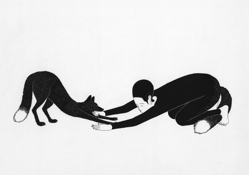 Parece que, para Kim Dae-Hyun, a única cor que importa é o preto e é assim que ele cria suas ilustrações. Mas não pense que a falta de cor vai transformar o trabalho monocromático dele em algo tedioso. Muito pelo contrário, as ilustrações que encontrei no seu portfólio tem muita história para contar.