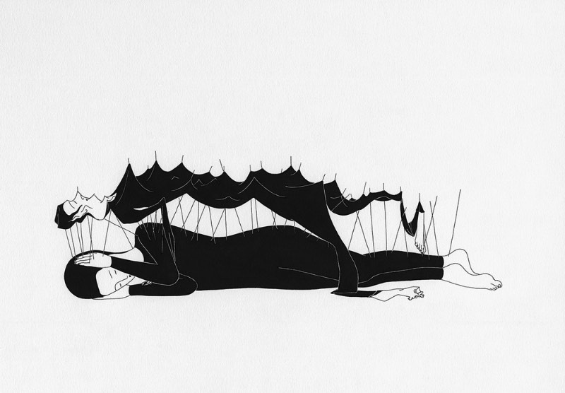 Parece que, para Kim Dae-Hyun, a única cor que importa é o preto e é assim que ele cria suas ilustrações. Mas não pense que a falta de cor vai transformar o trabalho monocromático dele em algo tedioso. Muito pelo contrário, as ilustrações que encontrei no seu portfólio tem muita história para contar.