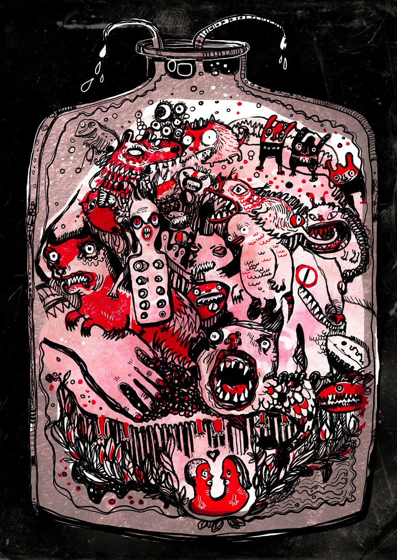 Dagna Majewska é uma artista e ilustradora polonesa residente em Hamburgo, no norte da Alemanha. Suas pinturas tem um estilo meio primitivista e suas ilustração tem um estilo que eu gostaria de poder chamar de grotesco. Pessoalmente, eu adorei o trabalho dela que vi no behance.