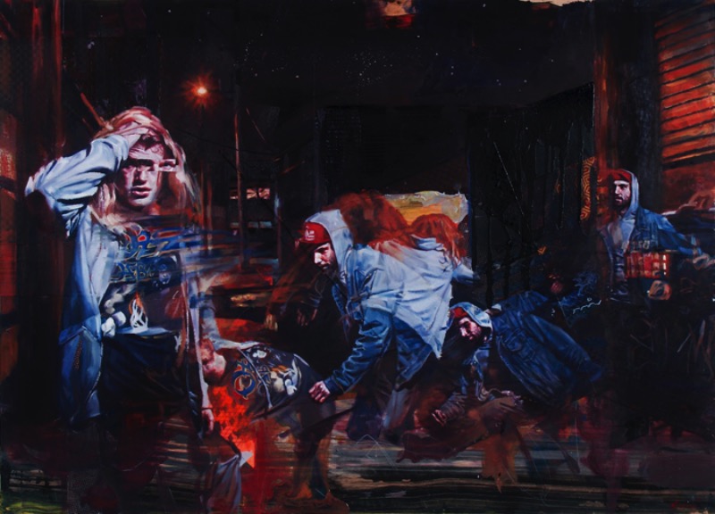 Drew Young é um artista canadense que cria pinturas que usam do visual do glitch e da colagem de um jeito bem interessante. Navegar pelo portfólio dele é uma experiência bem interessante já que dá para perceber muito bem as fases e mudanças no estilo desse artista de British Columbia.