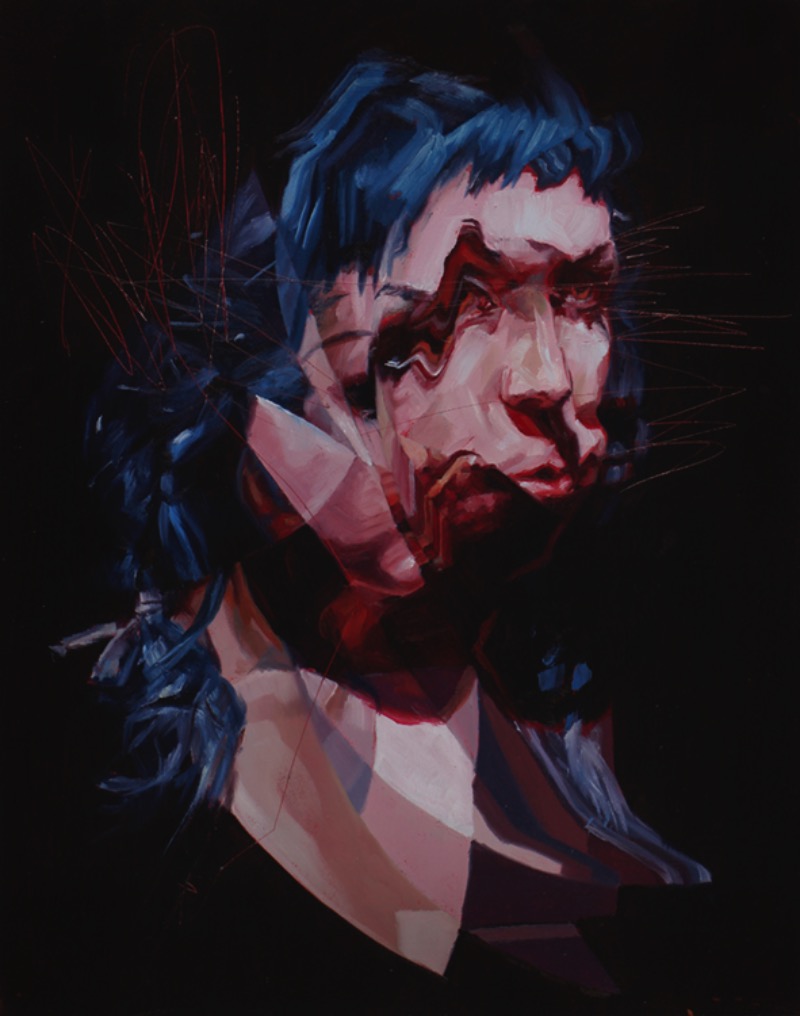 Drew Young é um artista canadense que cria pinturas que usam do visual do glitch e da colagem de um jeito bem interessante. Navegar pelo portfólio dele é uma experiência bem interessante já que dá para perceber muito bem as fases e mudanças no estilo desse artista de British Columbia.