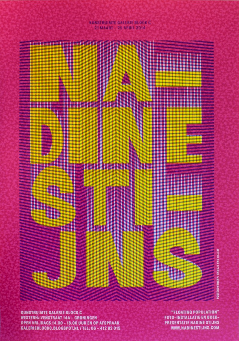 Hansje van Halem estudou na Gerrit Rietveld Academie e, desde 2003, trabalha como designer gráfico. Ela divide seu amor por design gráfico com a tipografia, o design de livros e todas as outras variações de design feitos para a impressão. Além de criar letras, texturas e padronagens, ela gosta de resolver problemas visuais através da tipografia e materialização.