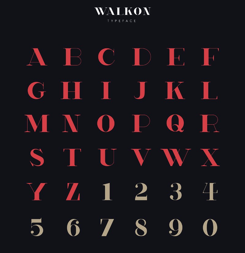 WalkOn é uma fonte criada pelo designer Hanson Chan como fonte corporativa para a marca de moda Wang & Lynch. A inspiração veio do Art Deco e Art Nouveau porém, com um apelo mais contemporâneo. WalkOn foi criada para ser usada em títulos e em conteúdos editoriais e você pode fazer o download da fonte no link abaixo.