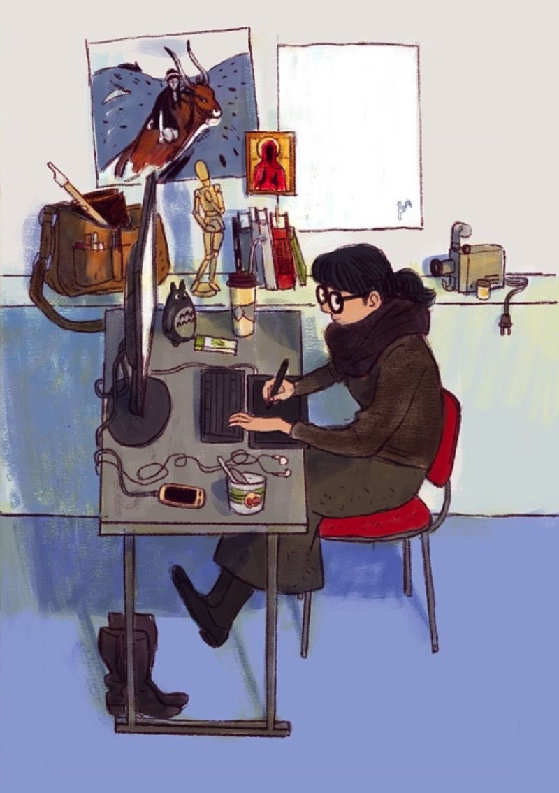 Dmitry Narozhny é um ilustrador russo baseado na Tailândia cujo portfólio é repleto de ótimos trabalhos. Nesse artigo aqui, resolvi publicar seu projeto IT-characters onde o ilustrador criou uma série de imagens focados nos clichês visuais da comunidade de tecnologia. As imagens abaixo irão ilustrar uma calendário da Devexperts, cada imagem para um mês diferente.