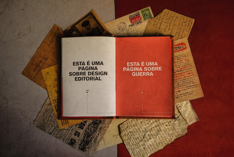 Linhas de guerra 1933-45 é o nome desse livro objeto criado pelo estudante de design Gustavo Vitulo como projeto final no curso de Design Gráfico da UEMG. O objetivo do trabalho foi de refletir sobre a influência da Segunda Guerra Mundial na história do design editorial e gráfico. 